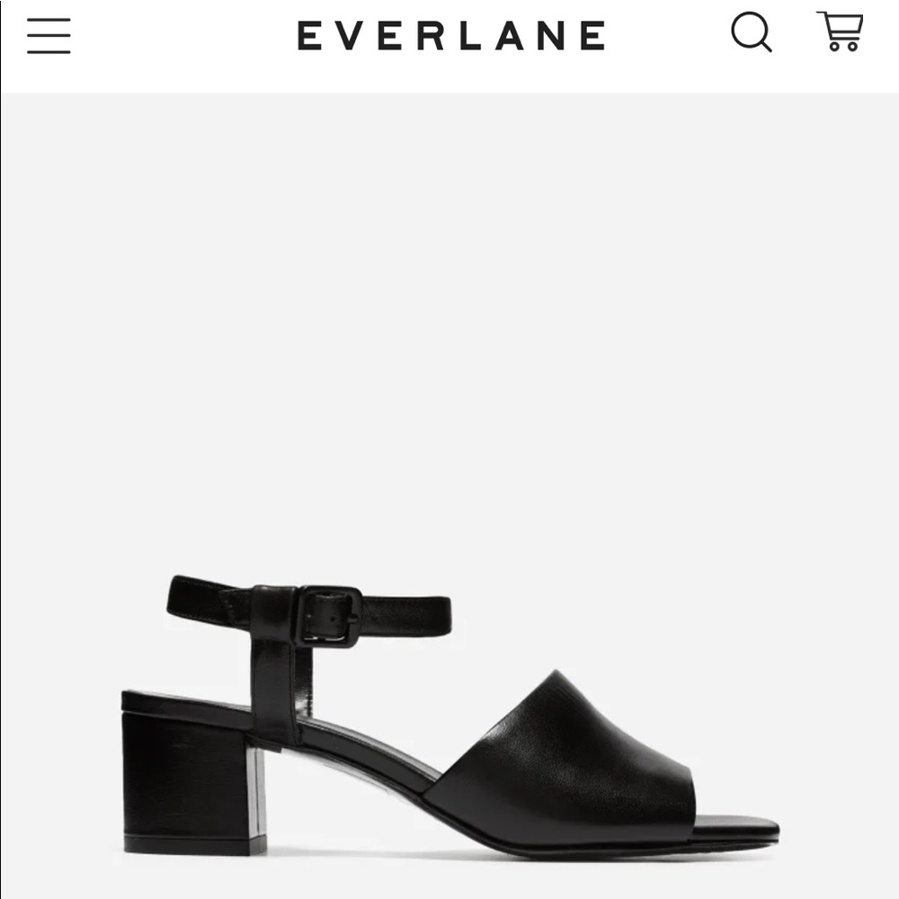 Everlane Block Heel Sandal Black 7.5